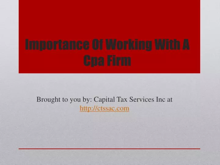 importance of working with a cpa firm