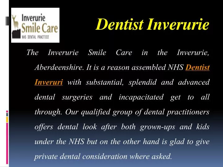 dentist inverurie