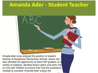 Amanda Ader - Student Teacher