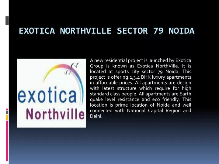 exotica northville sector 79 noida