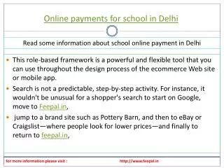 Feepal provide self service of online payment for school in