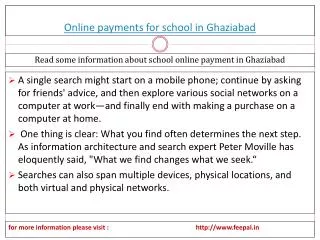 An important research an online payment for school in Ghazia