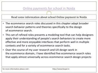 An important research an online payment for school in noida