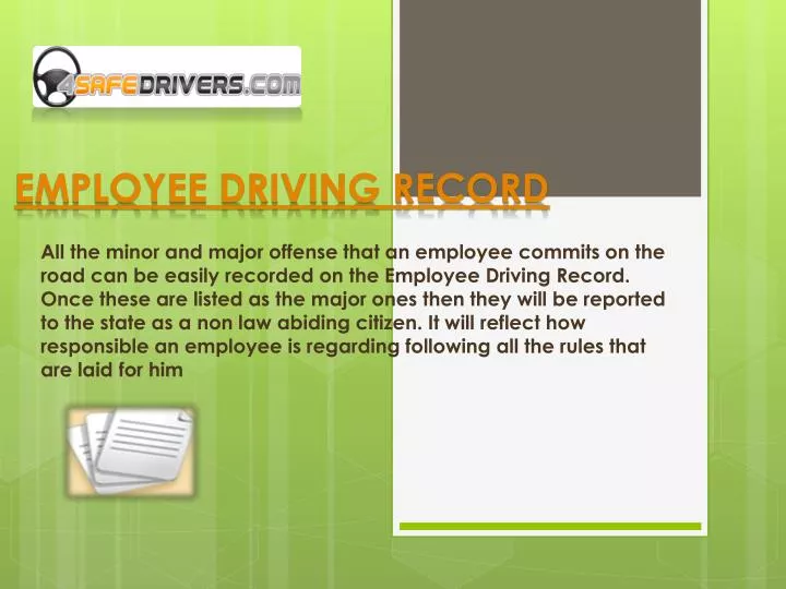 employee driving record