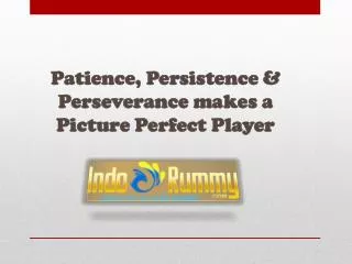 Patience, Persistence & Perseverance makes a Picture Perfect