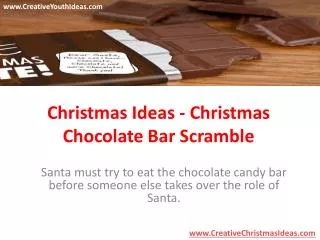 Christmas Ideas - Christmas Chocolate Bar Scramble