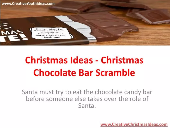 christmas ideas christmas chocolate bar scramble