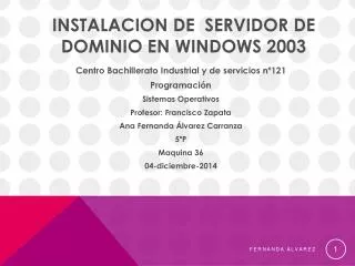 servidor de windows 2003