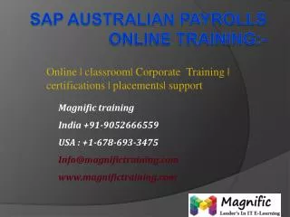 sap austrlia payrolls online training hyderabad