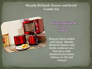 Morphy Richards Kettle and Toaster set | Kettles and Toaste