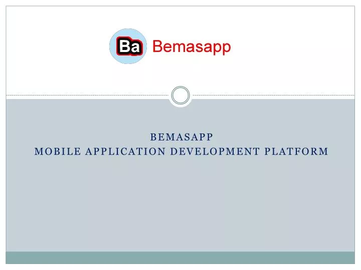 bemasapp mobile application development platform
