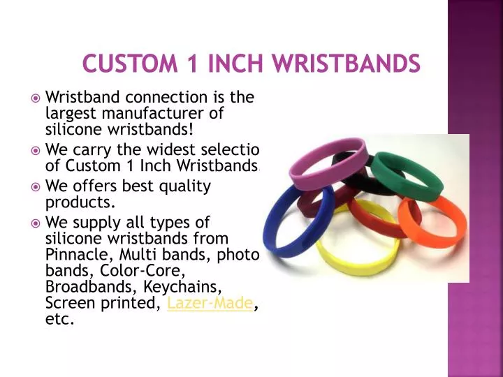custom 1 inch wristbands