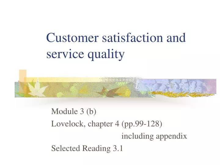 customer satisfaction and service quality