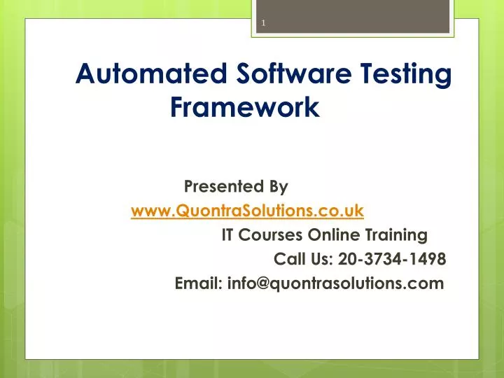 automated software testing framework