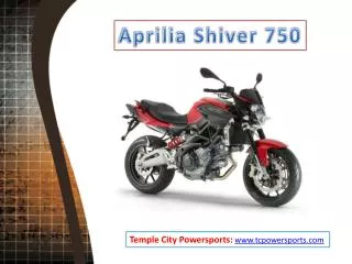 Aprilia Shiver 750 at Temple City Powersports