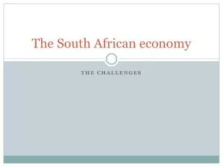 The South African economy