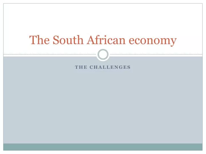 the south african economy