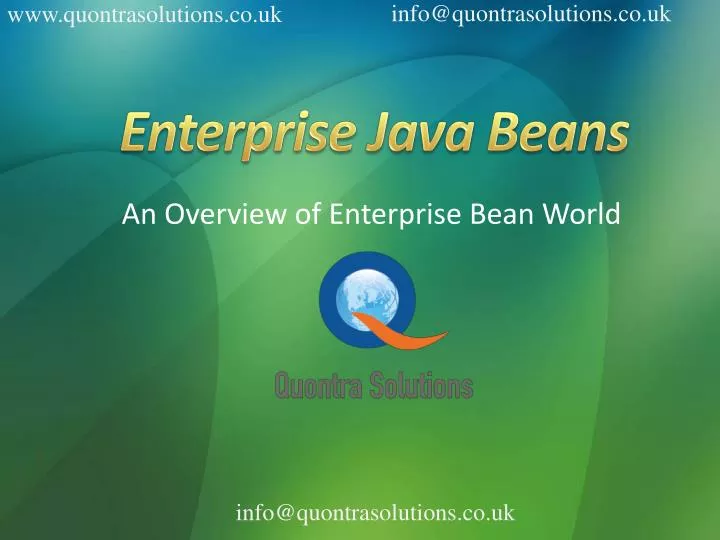 an overview of enterprise bean world