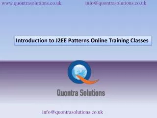 Introduction to J2EE Patterns Online Training Classes