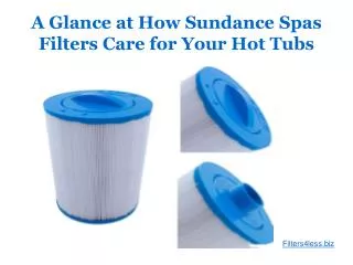 A Glance at How Sundance Spas Filters Care for Your Hot Tubs
