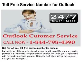 Toll free toll free service number for outlook