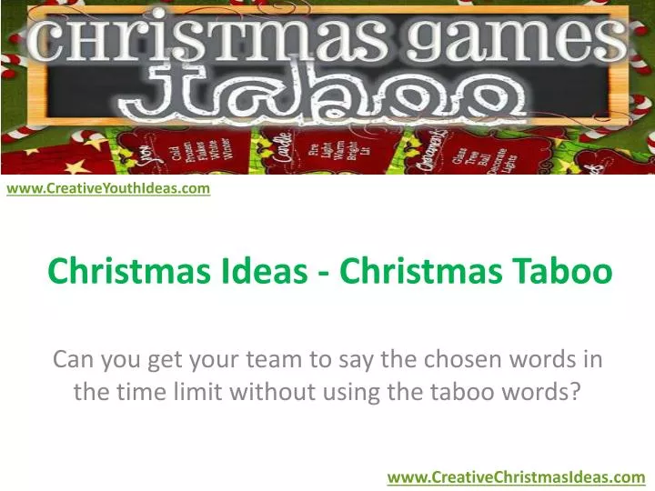 christmas ideas christmas taboo