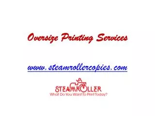 Oversize Printing Services in Washington, Hurricane, Southern Utah and Springdale - www.steamrollercopies.com
