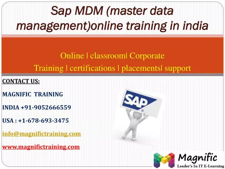 sap mdm master data management online training in india