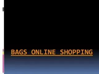 Bags Online Shopping