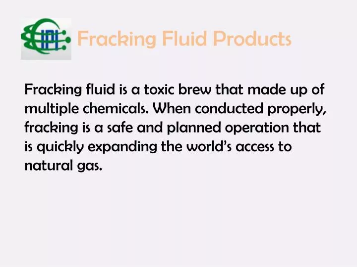 fracking fluid products