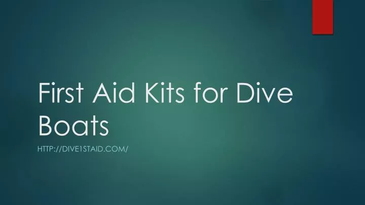 first aid kits for dive boats