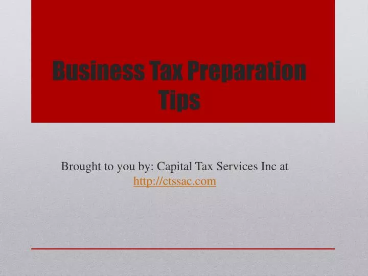 business tax preparation tips