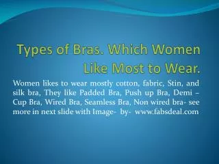 Types of Bra which women like most to wear Fabsdeal