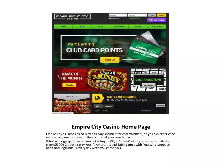 empire city casino home page