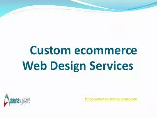 Custom ecommerce Web Design Services