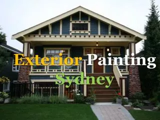 Exterior Painting Services in Sydney