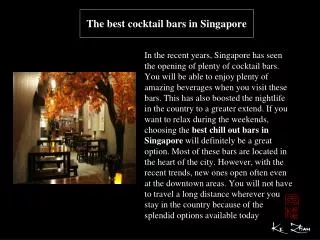 The best cocktail bars in Singapore