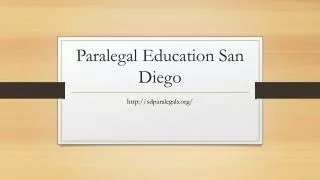 Paralegal Education San Diego