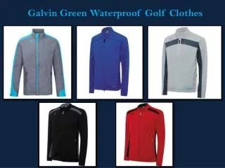 Galvin Green Waterproof Golf Clothes