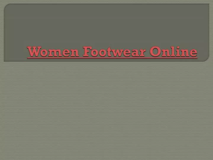 women footwear online