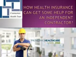 How health insurance can get some help for an independent co