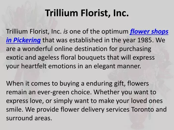 trillium florist inc