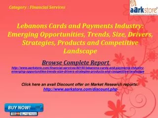 Aarkstore -Lebanons Cards and Payments Industry