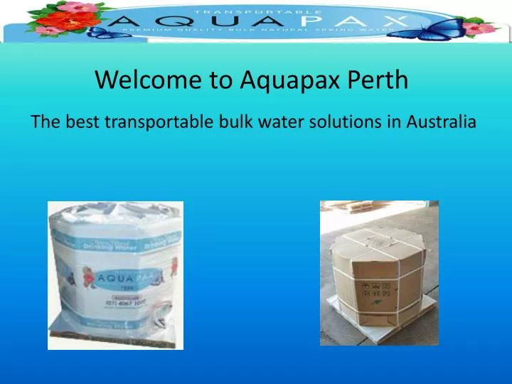 welcome to aquapax perth