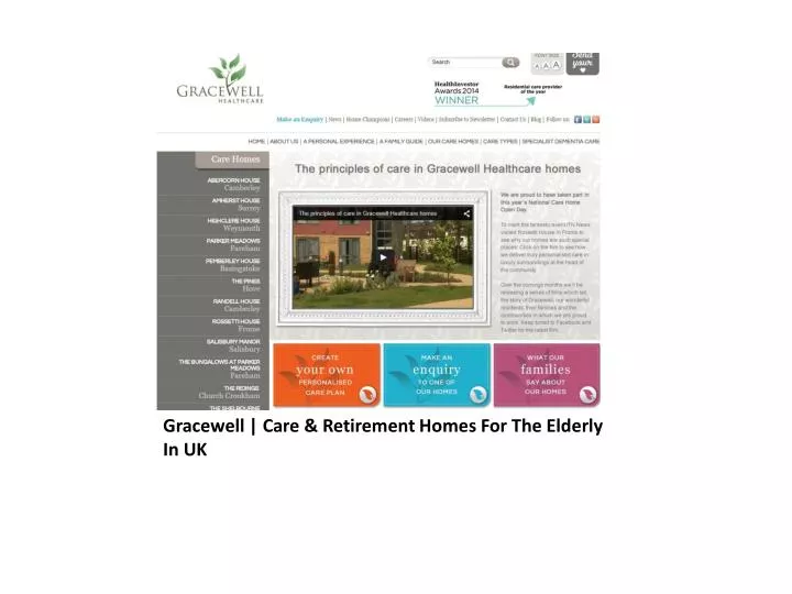 gracewell care retirement homes for the elderly in uk