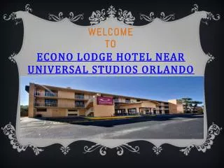 Econo Lodge Hotel Near Universal Studios Orlando