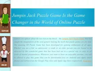 Jumpin Jack Puzzle Game is the Game Changer in the World of
