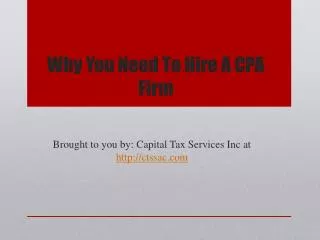 Why You Need To Hire A CPA Firm