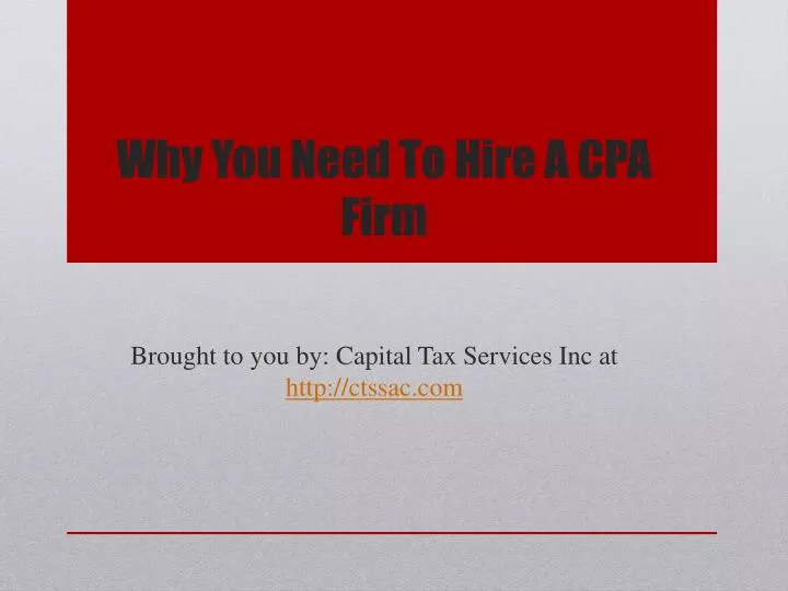 why you need to hire a cpa firm