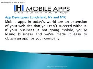 App Developers Long Island, NY and NYC